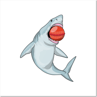 Shark Cricket Cricket ball Posters and Art